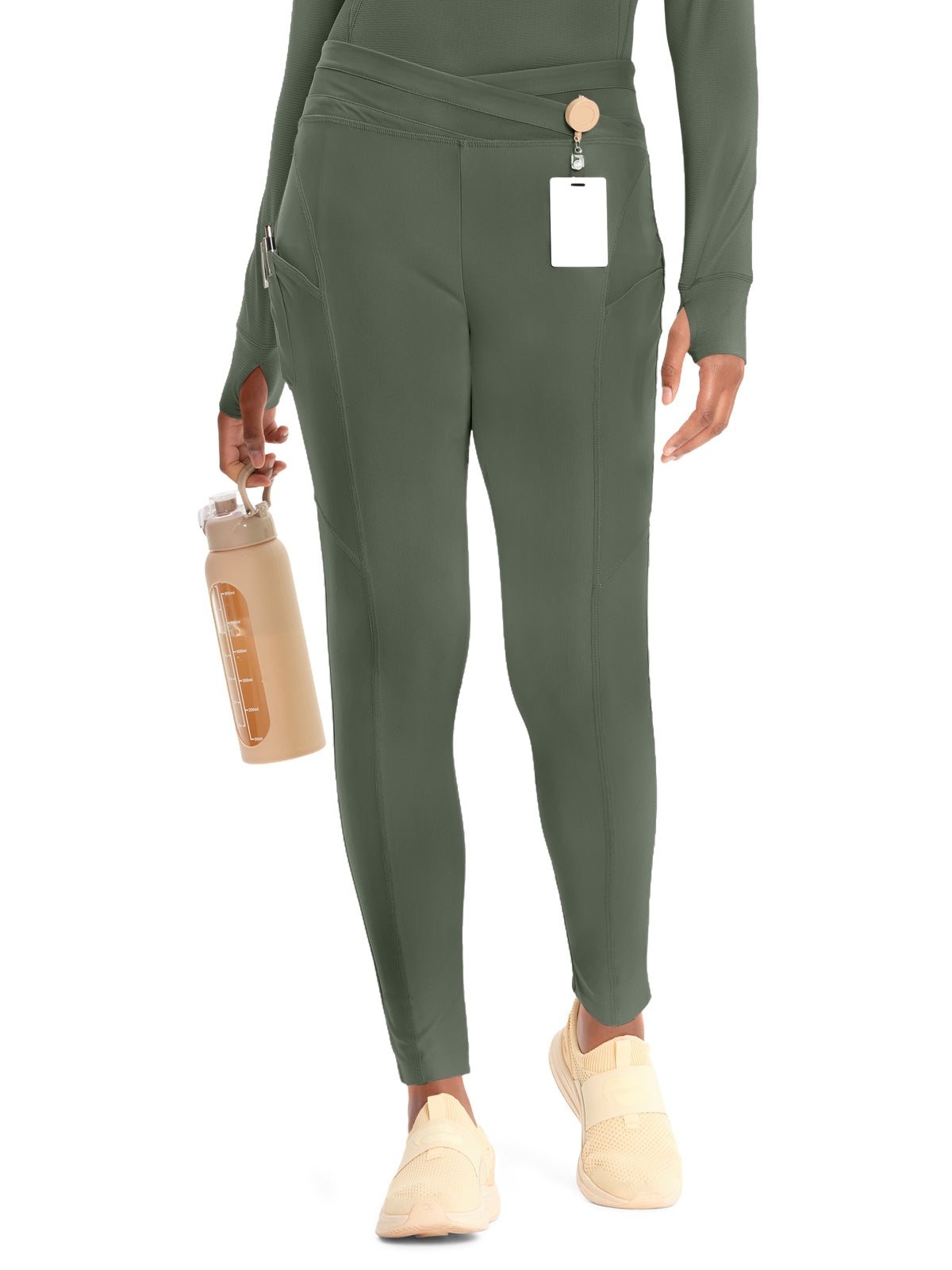 Women's 3-Pocket Natural Rise Legging - IN106A - Sap Green