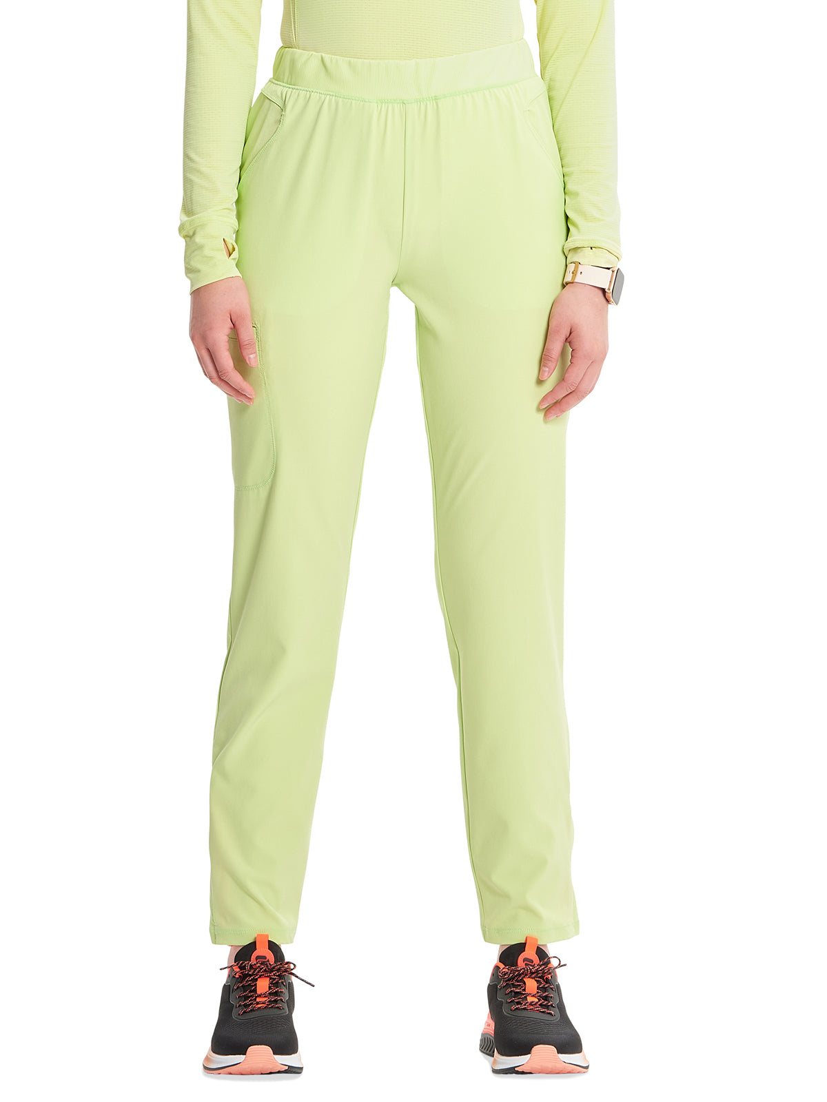 Women's Tapered Leg Cargo Scrub Pant - IN120A - Green Energy