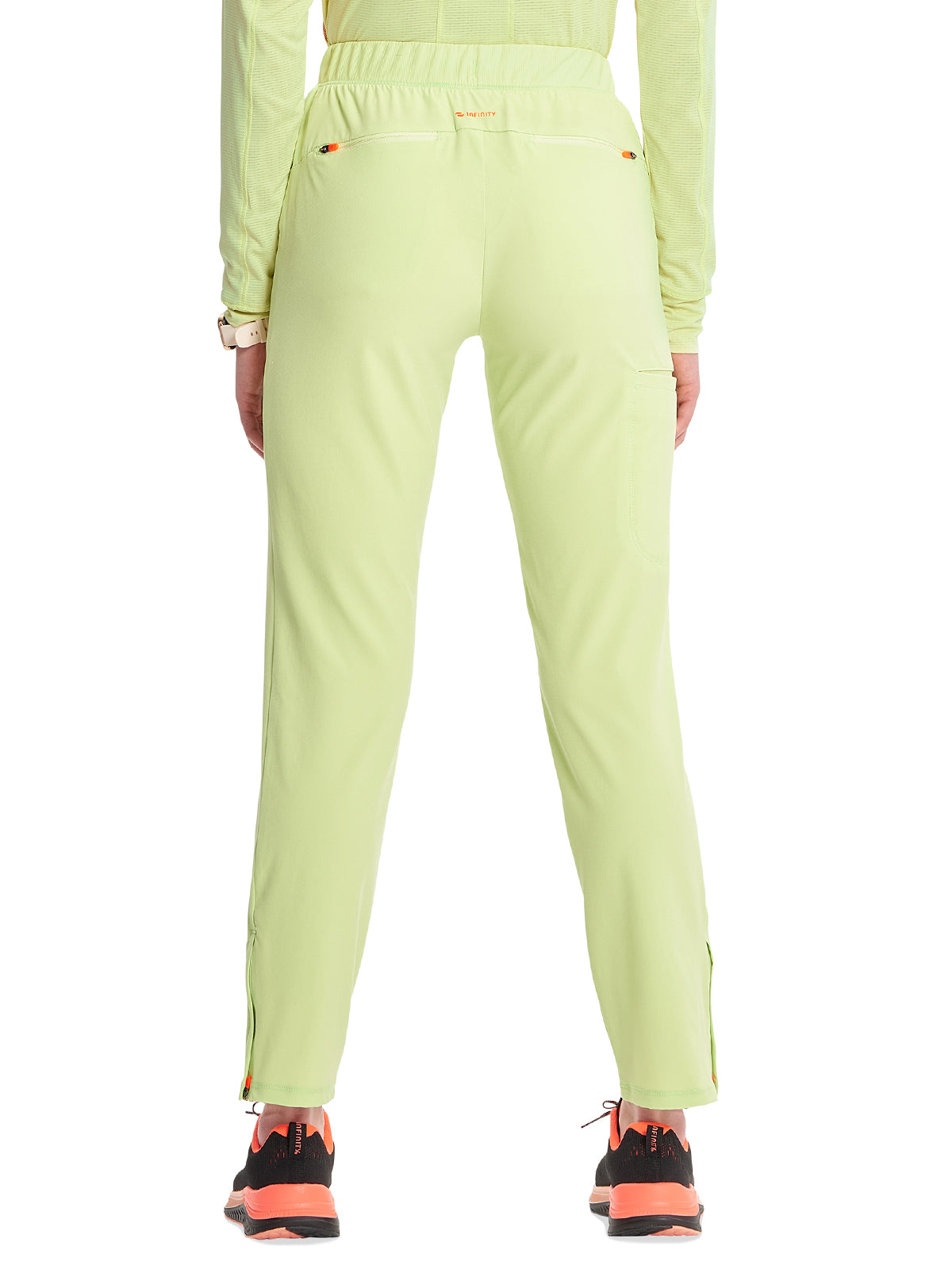 Women's Tapered Leg Cargo Scrub Pant - IN120A - Green Energy