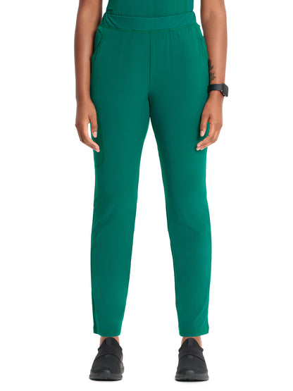 Women's Tapered Leg Cargo Scrub Pant - IN120A - Hunter