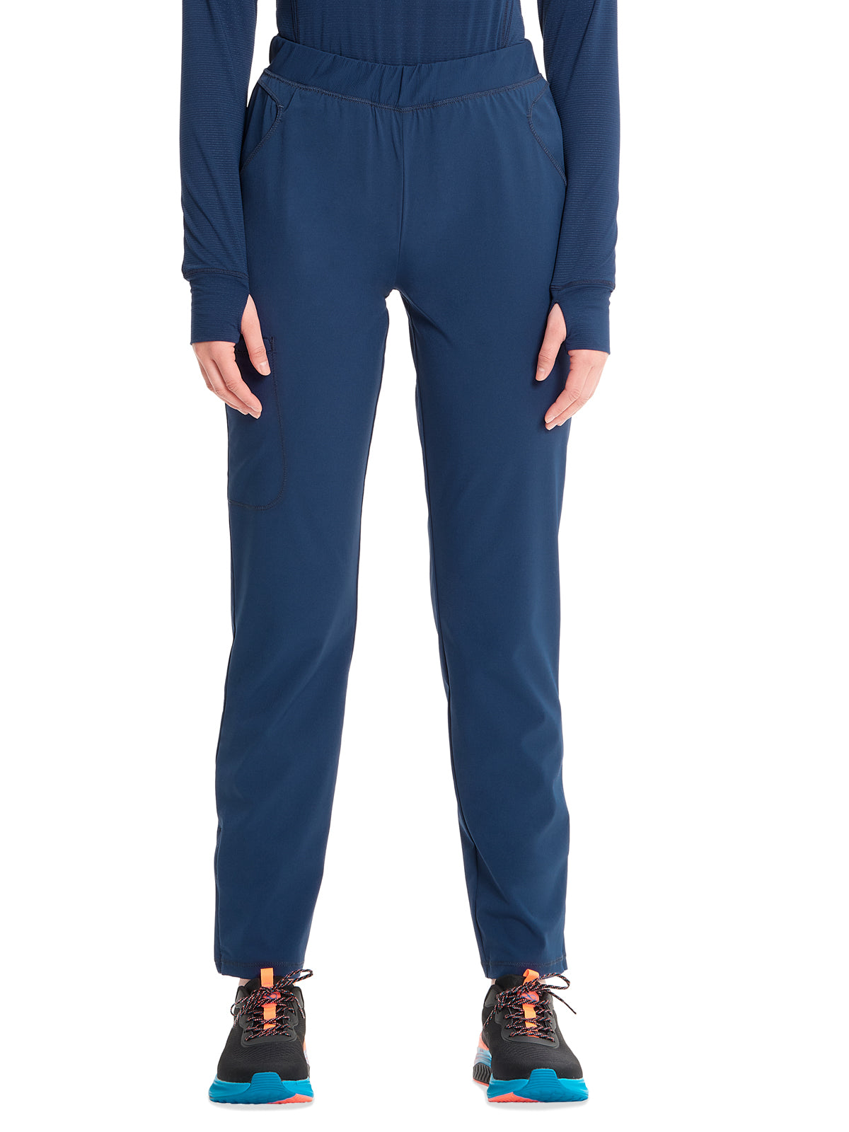 Women's Tapered Leg Cargo Scrub Pant - IN120A - Navy