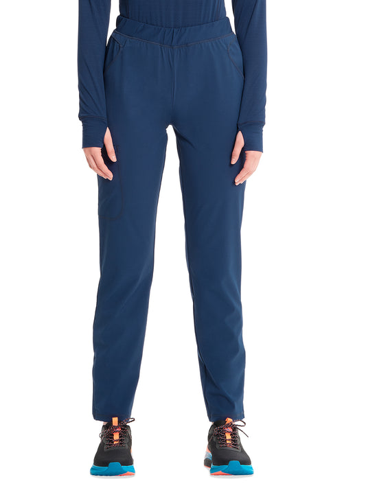 Women's Tapered Leg Cargo Scrub Pant - IN120A - Navy