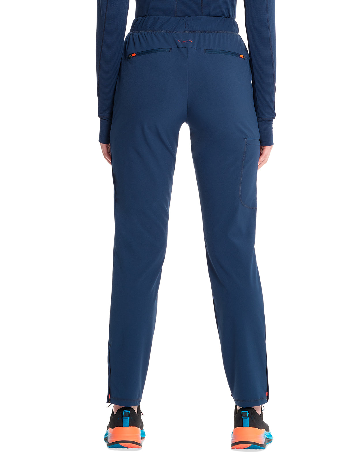 Women's Tapered Leg Cargo Scrub Pant - IN120A - Navy