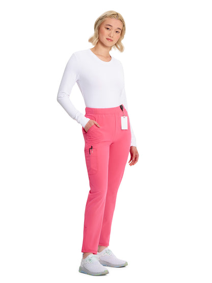 Women's Tapered Leg Cargo Scrub Pant - IN120A - Power Pink