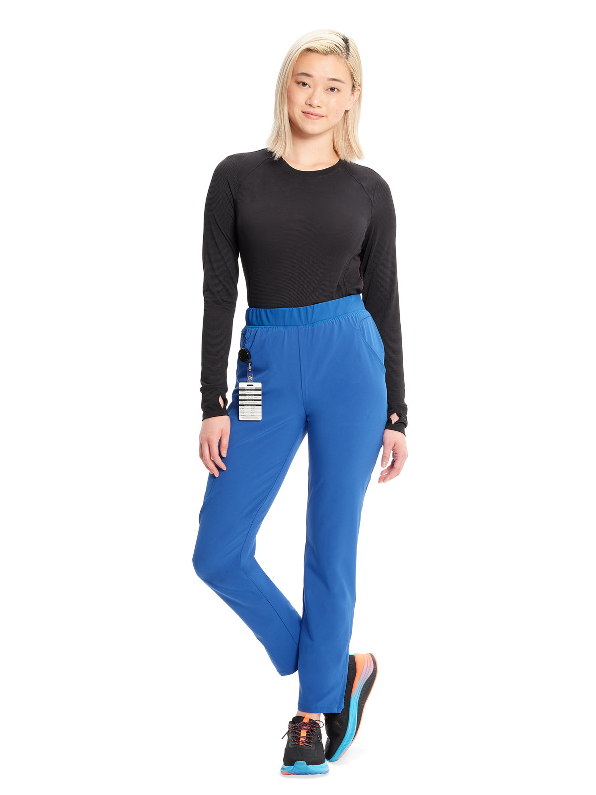 Women's Tapered Leg Cargo Scrub Pant - IN120A - Royal