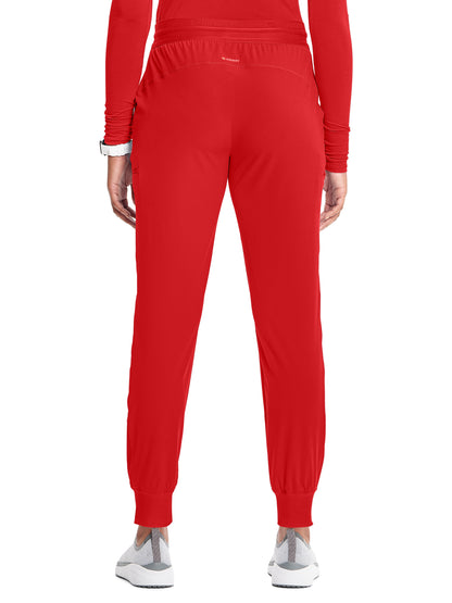 Women's Mid Rise Jogger Scrub Pant - IN122A - Fire Bird