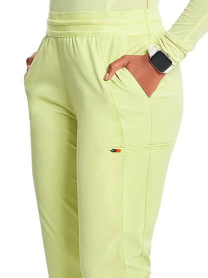 Women's Mid Rise Jogger Scrub Pant - IN122A - Green Energy