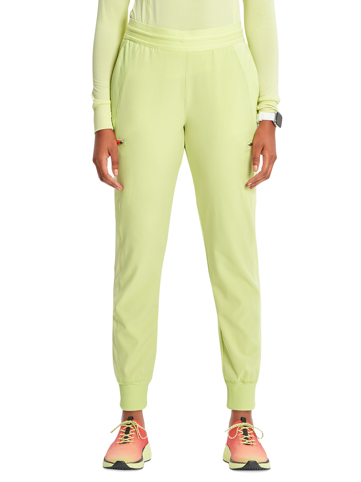 Women's Mid Rise Jogger Scrub Pant - IN122A - Green Energy