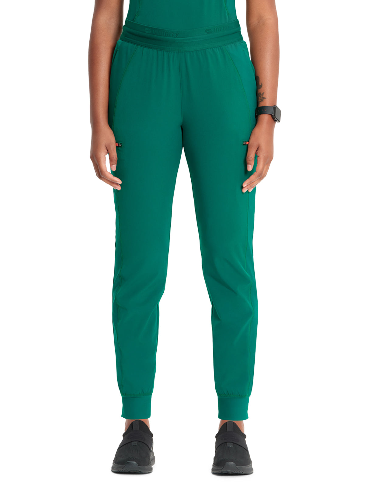 Women's Mid Rise Jogger Scrub Pant - IN122A - Hunter