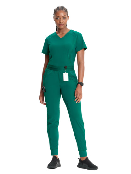 Women's Mid Rise Jogger Scrub Pant - IN122A - Hunter