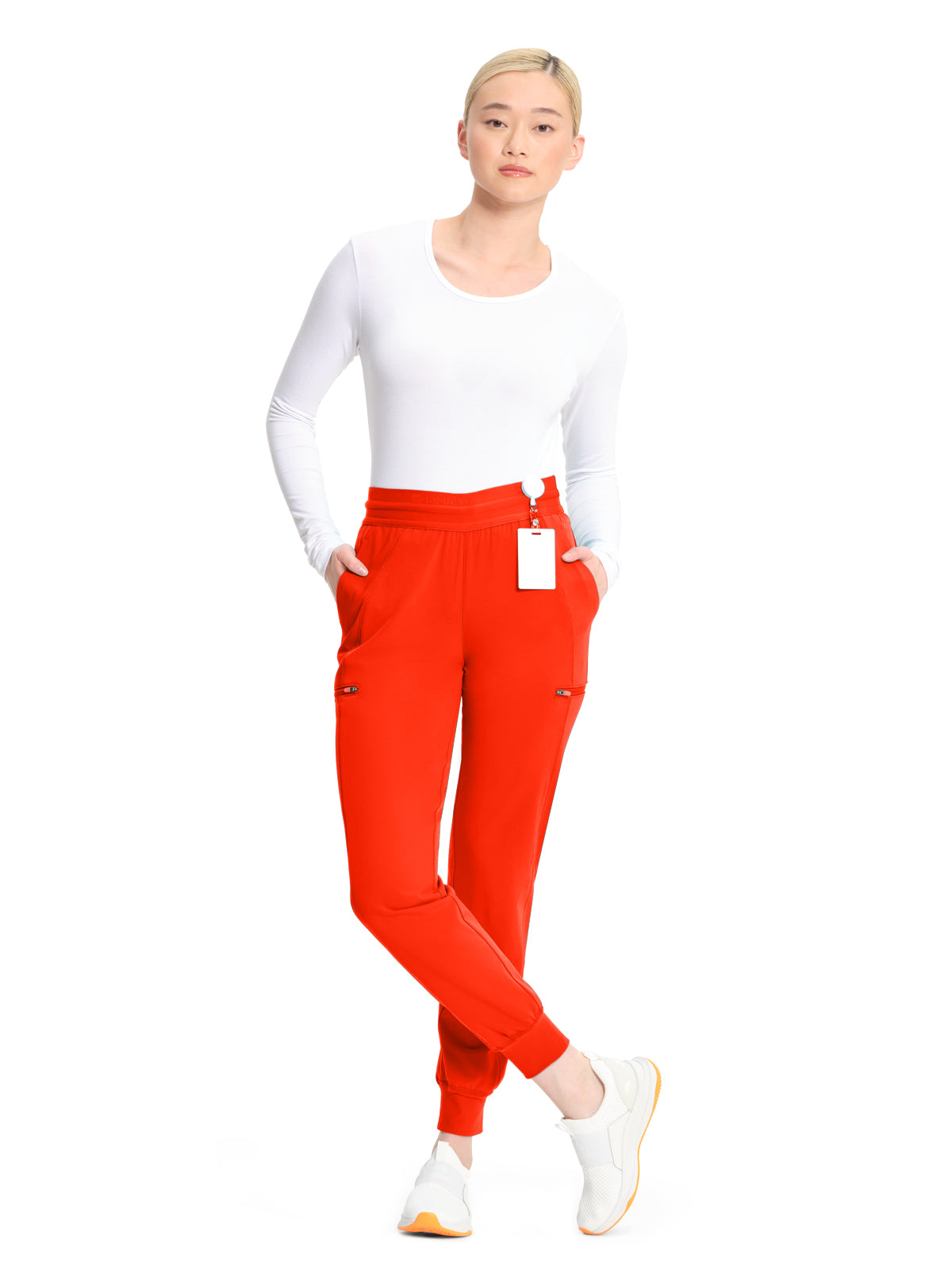 Women's Mid Rise Jogger Pant - IN122A - Vivid Orange