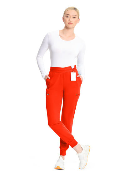 Women's Mid Rise Jogger Pant - IN122A - Vivid Orange
