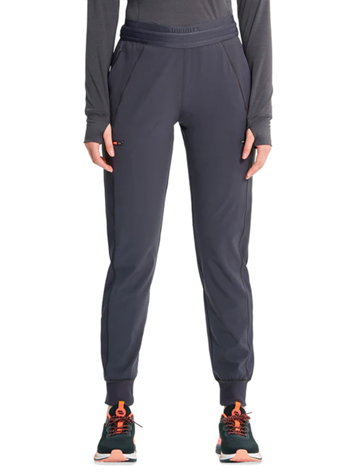 Women's Mid Rise Jogger Pant - IN122A - Pewter