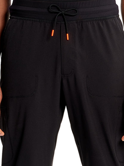 Men's Straight Leg Scrub Pant - IN200A - Black