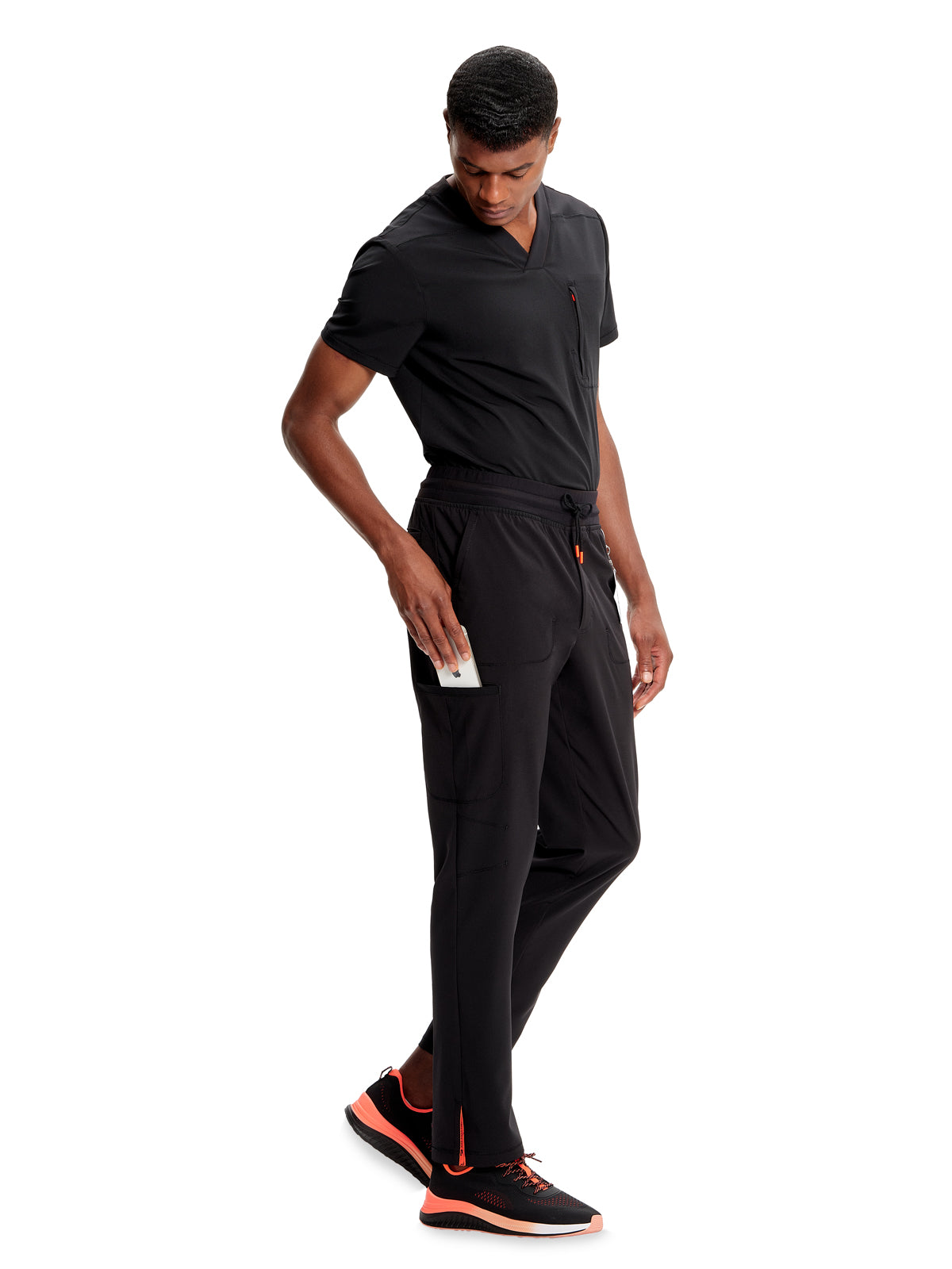 Men's Straight Leg Scrub Pant - IN200A - Black