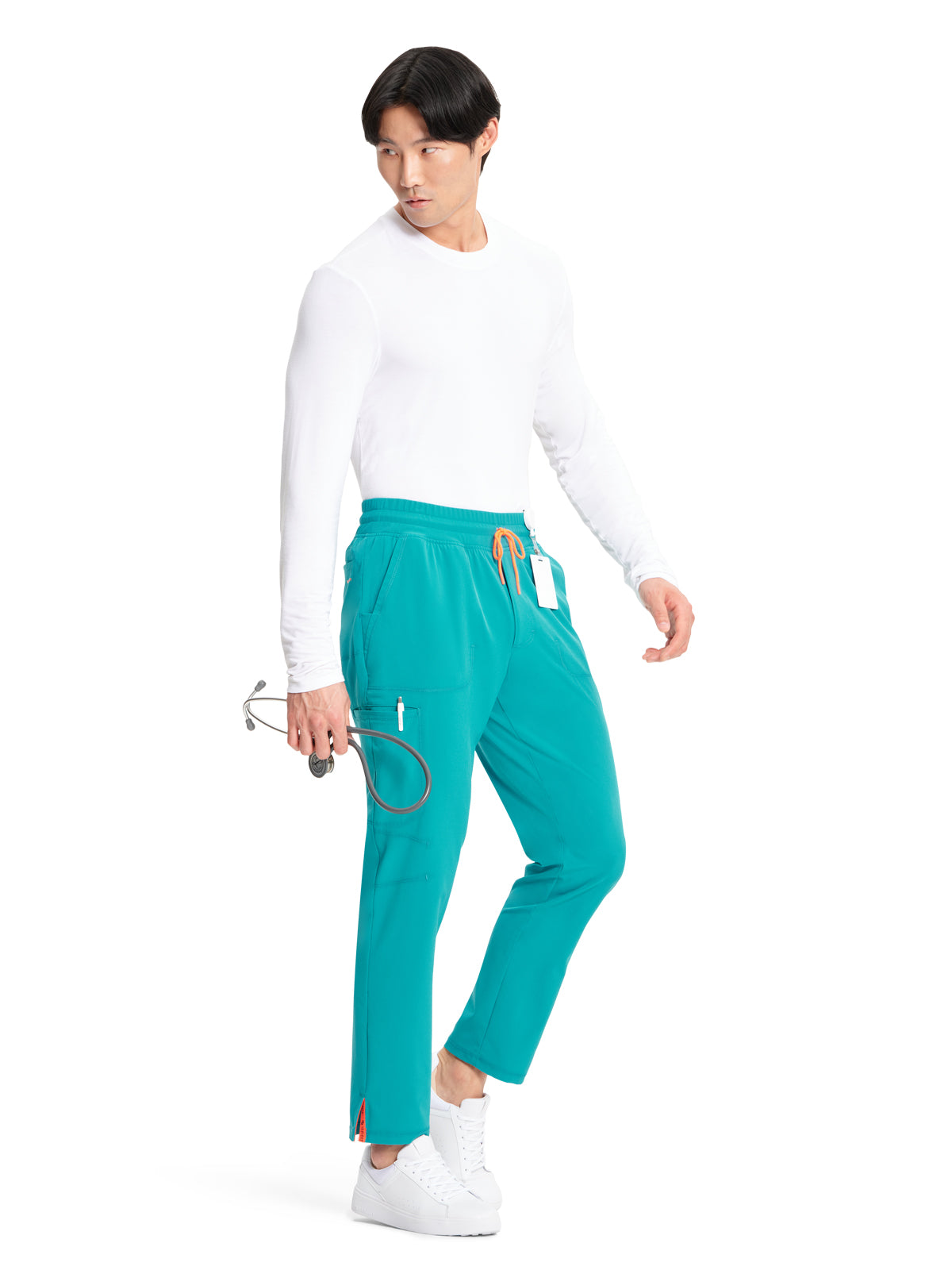 Men's Straight Leg Scrub Pant - IN200A - Teal Blue