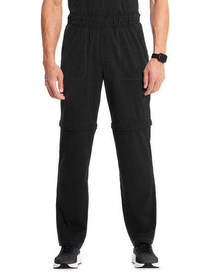 Men's Mid Rise Scrub Pant - IN202A - Black