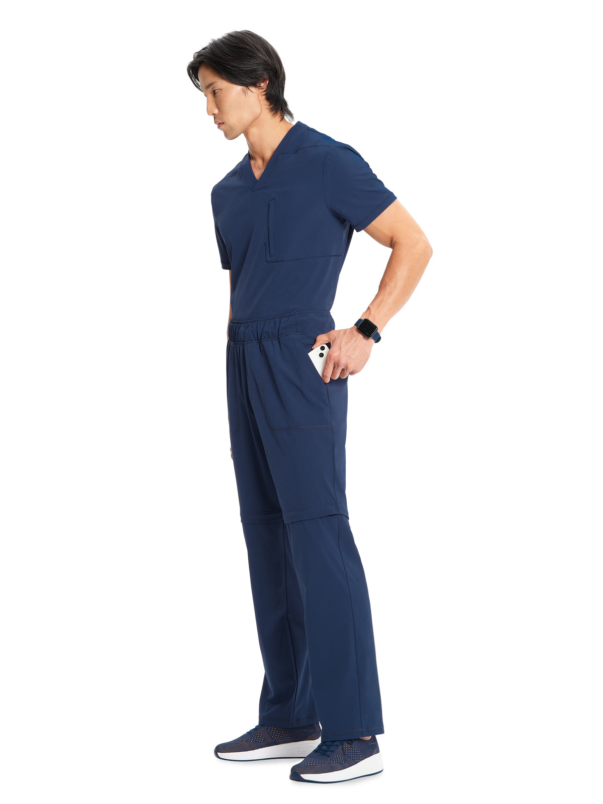 Men's Mid Rise Scrub Pant - IN202A - Navy