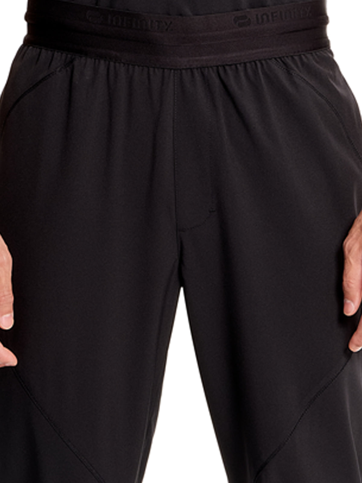 Men's Mid Rise Scrub Jogger - IN204A - Black