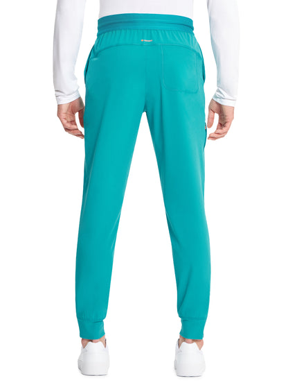 Men's Mid Rise Scrub Jogger - IN204A - Teal Blue