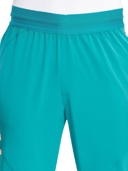 Men's Mid Rise Scrub Jogger - IN204A - Teal Blue