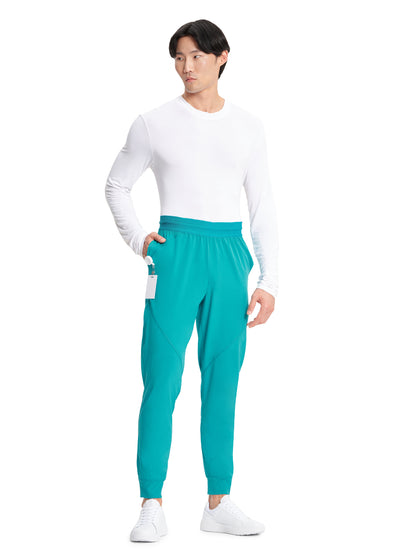 Men's Mid Rise Scrub Jogger - IN204A - Teal Blue