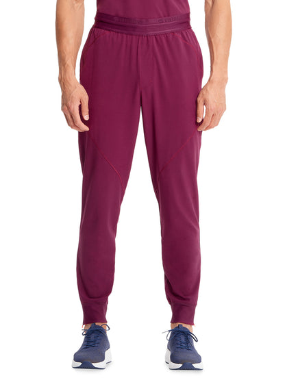 Men's Mid Rise Scrub Jogger - IN204A - Wine