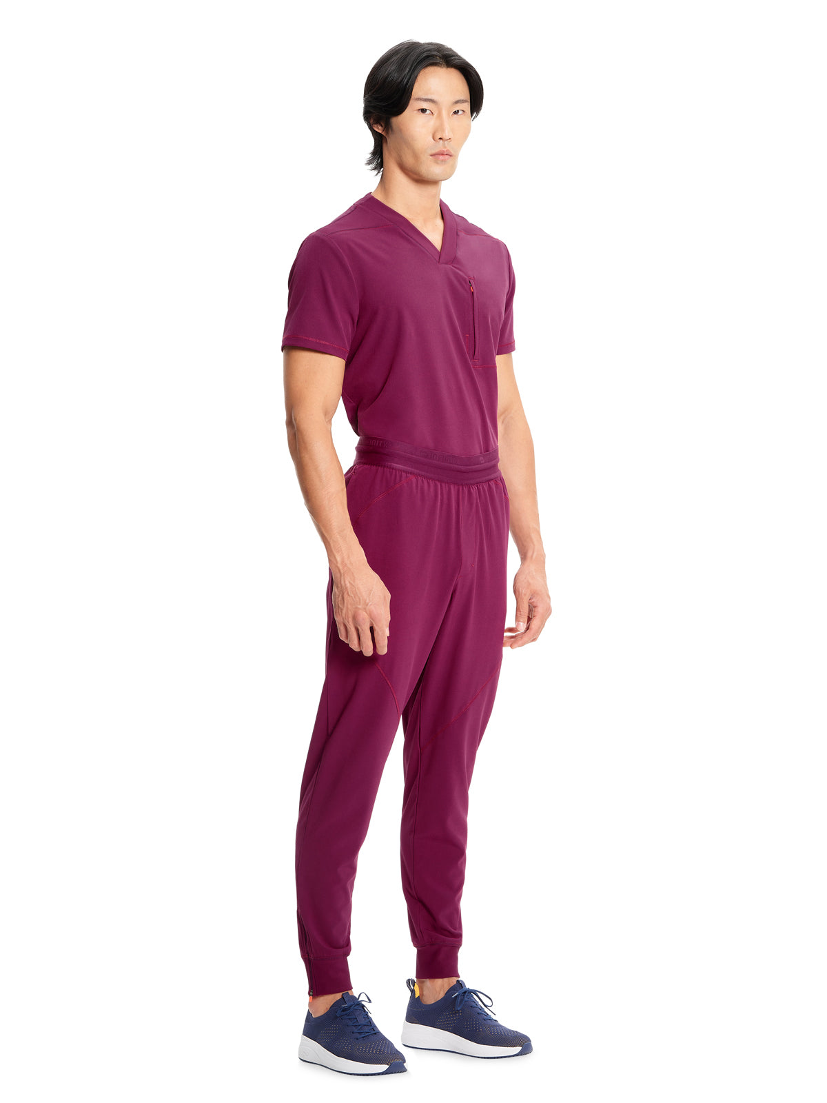 Men's Mid Rise Scrub Jogger - IN204A - Wine