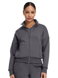 Women's 2-Pocket Full Zip Jacket - IN301 - Pewter