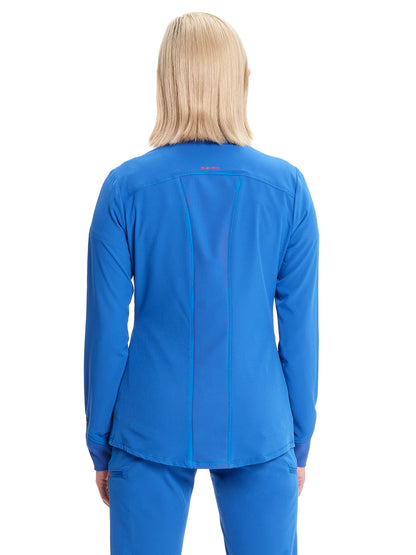 Women's Zip-Front Scrub Jacket - IN320A - Royal