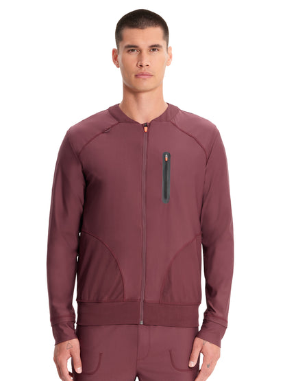 Men's 6-Pocket Zip Front Jacket - IN322A - Plum Velvet