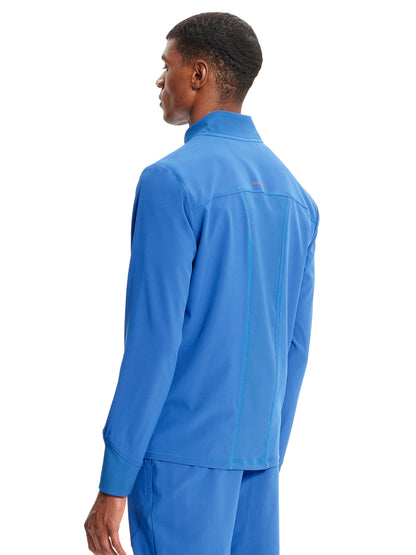 Men's Zip Front Scrub Jacket - IN350A - Royal