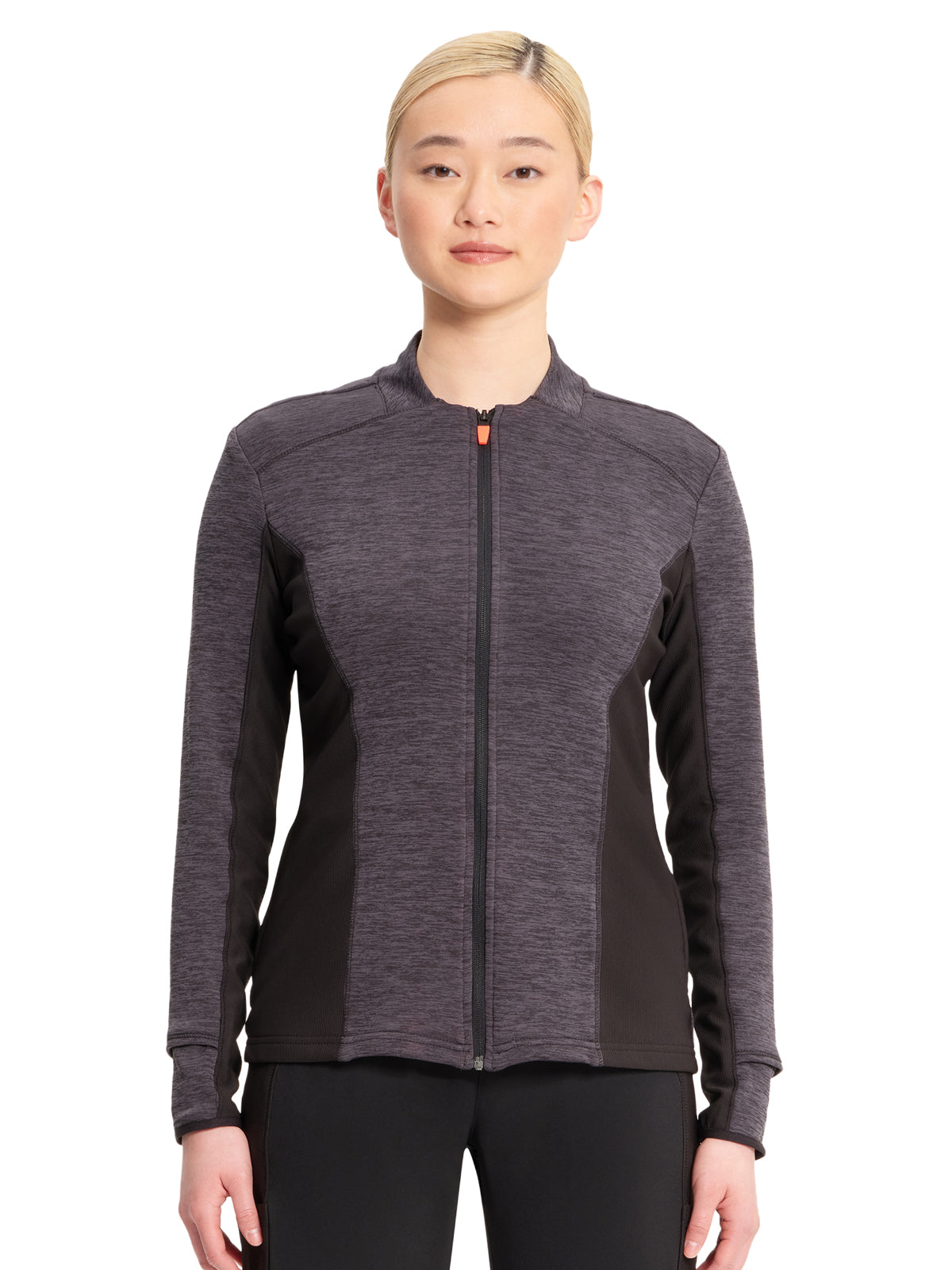 Women's 4-Pocket Zip Front Jacket - IN500A - Black