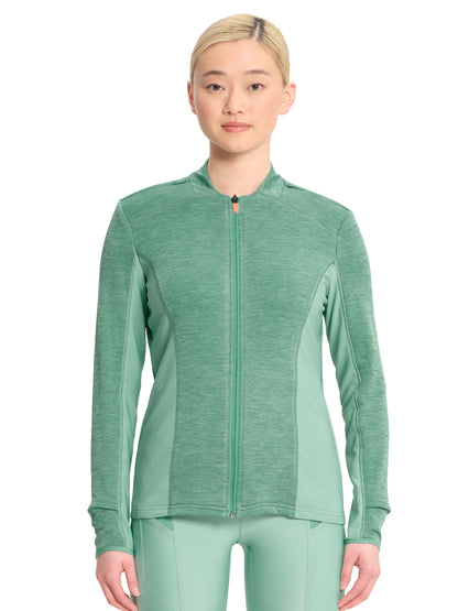 Women's 4-Pocket Zip Front Jacket - IN500A - Matcha Latte