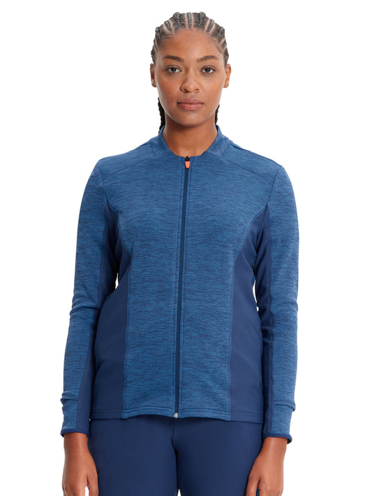 Women's 4-Pocket Zip Front Jacket - IN500A - Navy