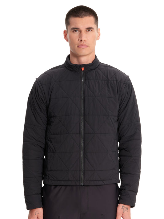 Men's 5-Pocket Zip Front Jacket - IN504 - Black