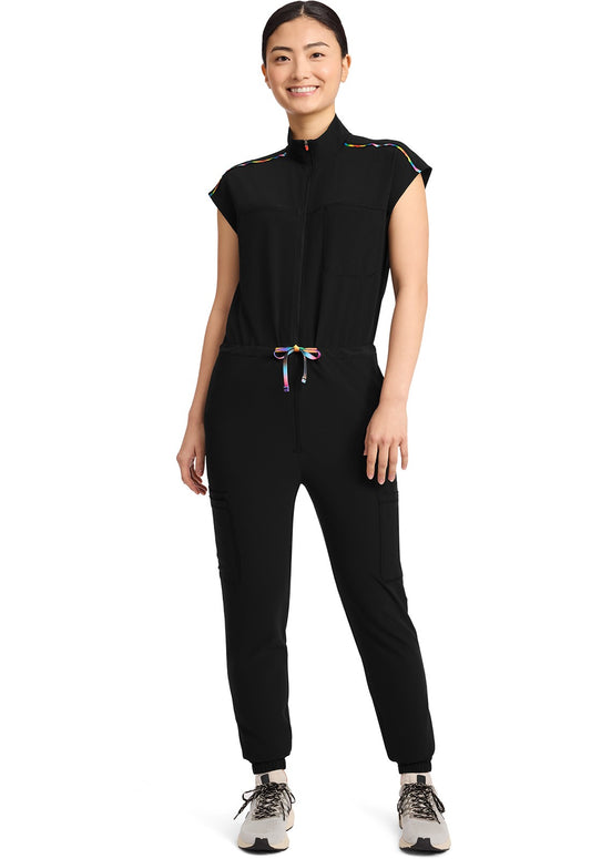 Unisex 7-Pocket Dolman Jumpsuit - IN523A - Black