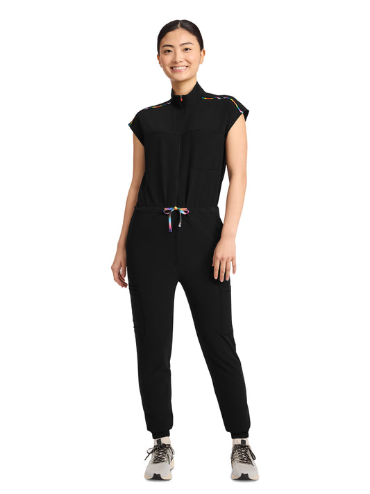 Unisex 7-Pocket Dolman Jumpsuit - IN523A - Black