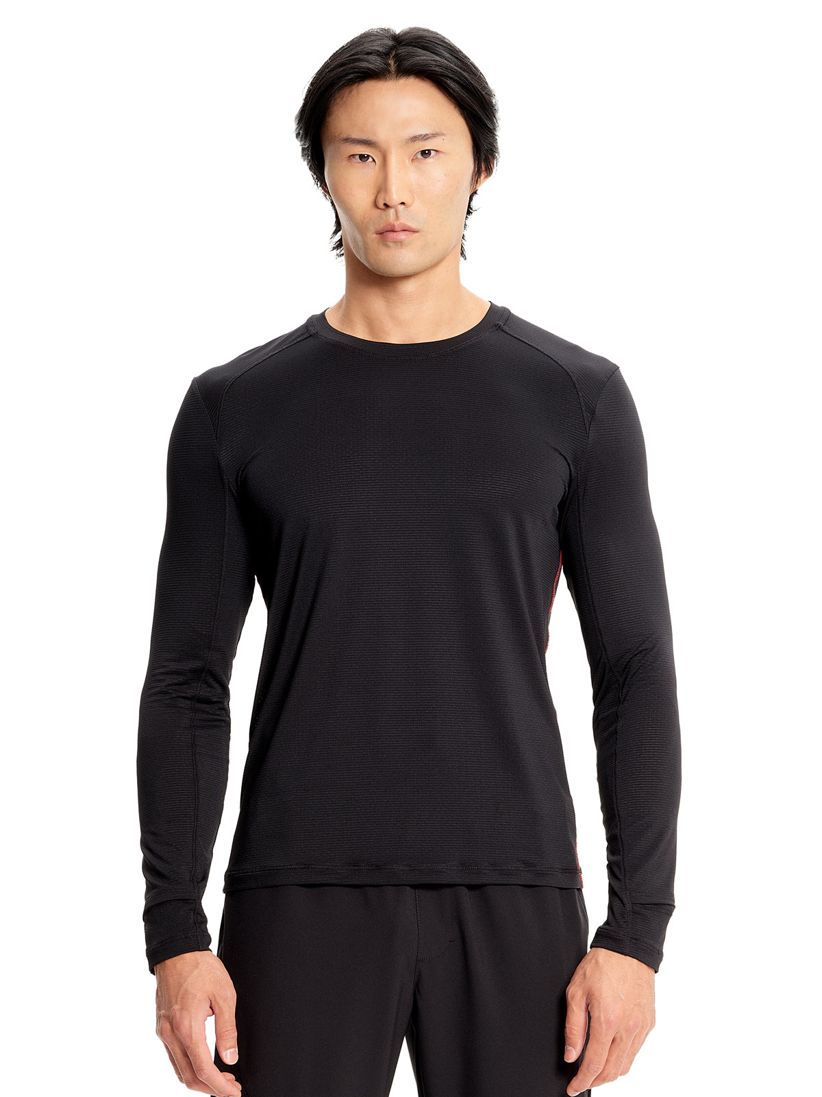 Men's Long Sleeve Underscrub Tee - IN608 - Black