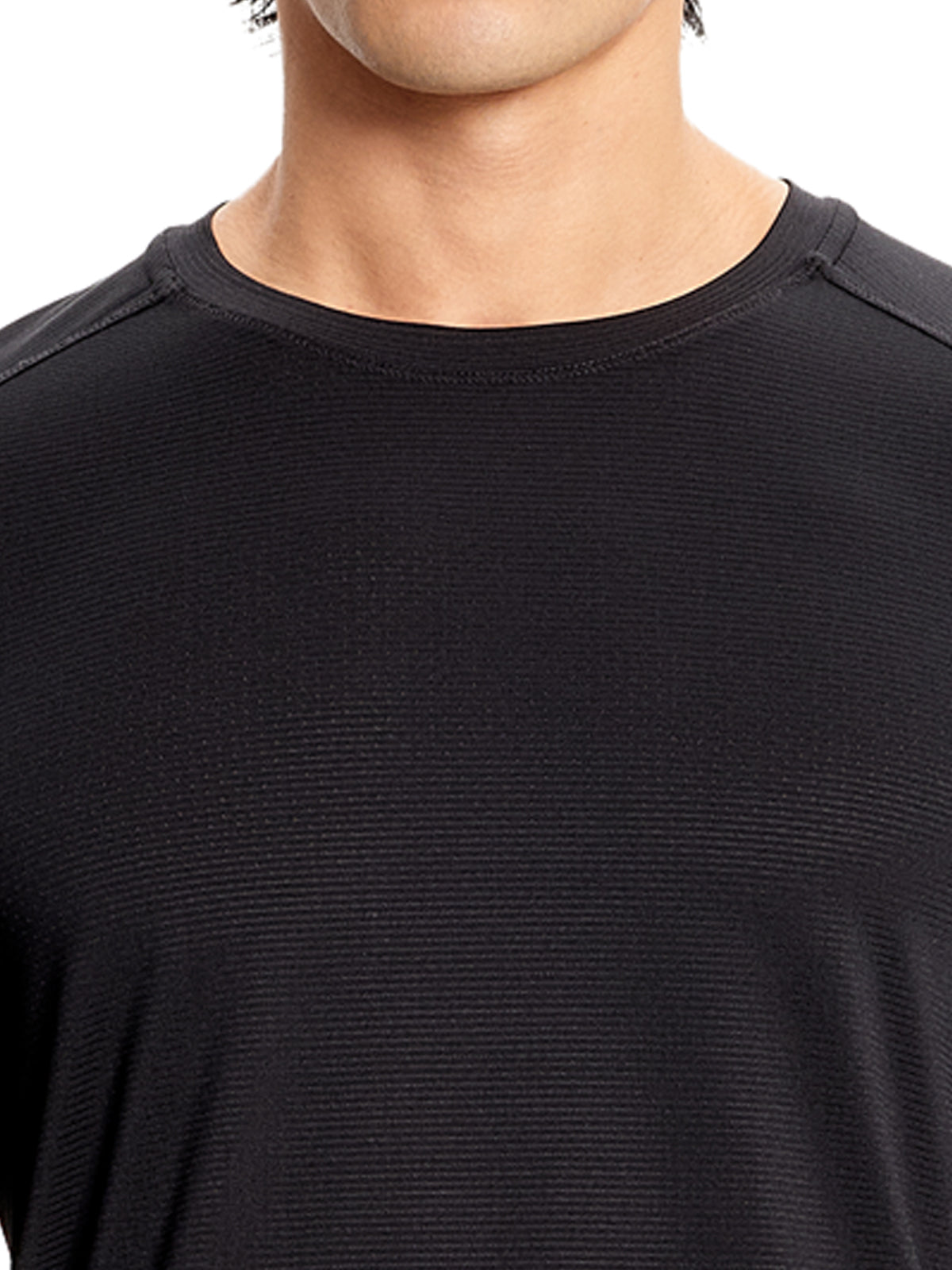 Men's Long Sleeve Underscrub Tee - IN608 - Black