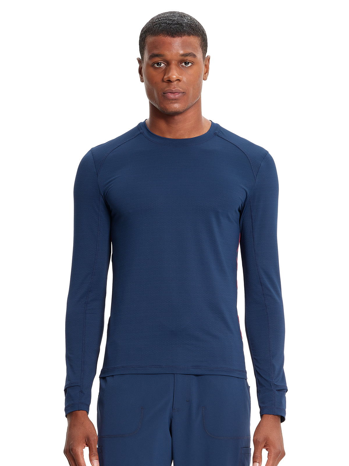 Men's Long Sleeve Underscrub Tee - IN608 - Navy