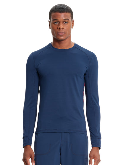 Men's Long Sleeve Underscrub Tee - IN608 - Navy