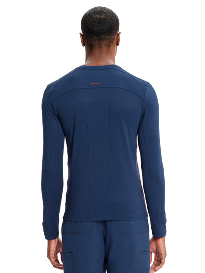 Men's Long Sleeve Underscrub Tee - IN608 - Navy