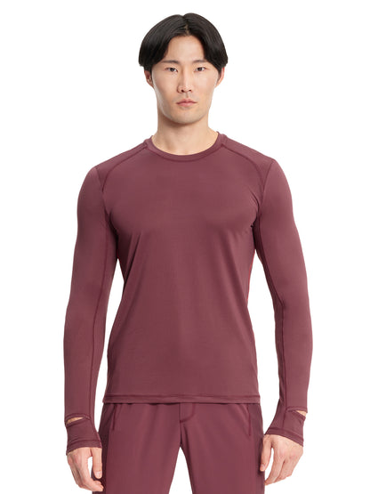 Men's Long Sleeve Underscrub Tee - IN608 - Plum Velvet