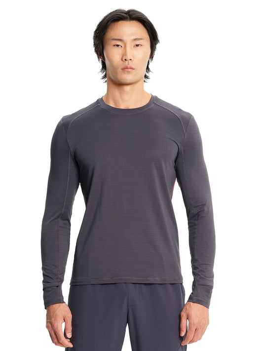 Men's Long Sleeve Underscrub Tee - IN608 - Pewter