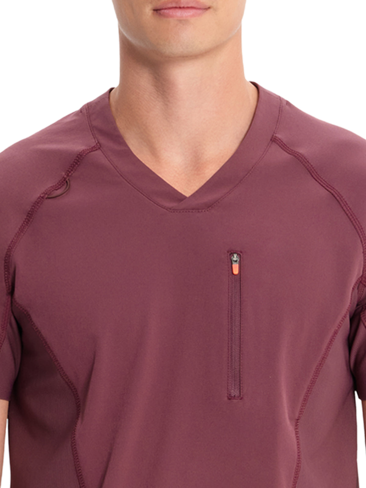 Men's 3-Pocket V-Neck Top - IN616A - Plum Velvet