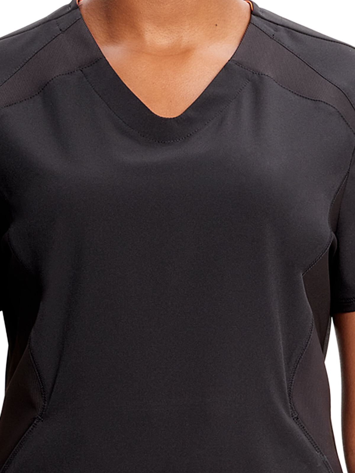 Women's V-Neck Scrub Top - IN620A - Black