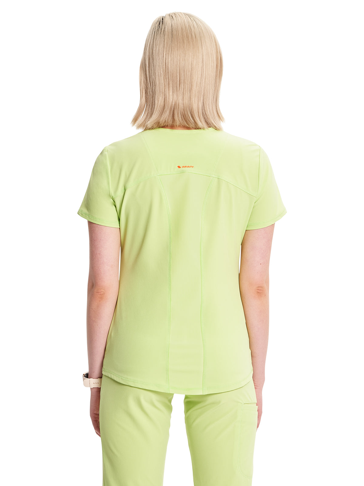 Women's V-Neck Scrub Top - IN620A - Green Energy