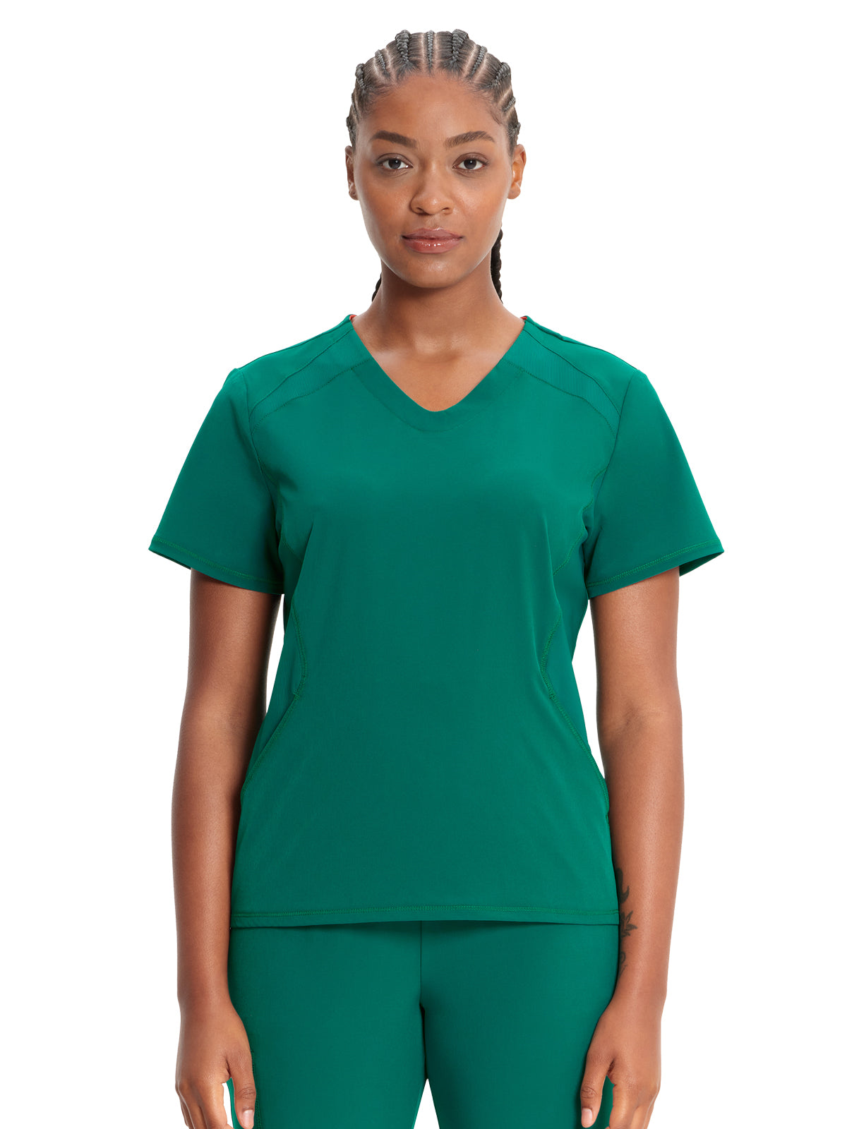 Women's V-Neck Scrub Top - IN620A - Hunter