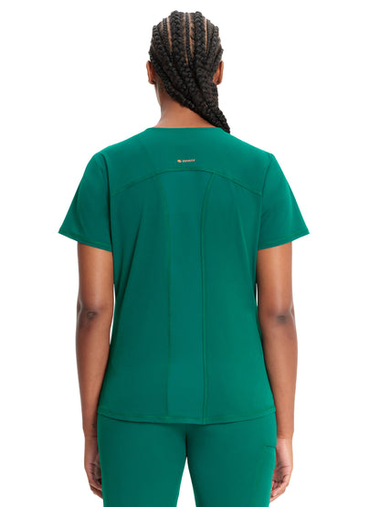 Women's V-Neck Scrub Top - IN620A - Hunter